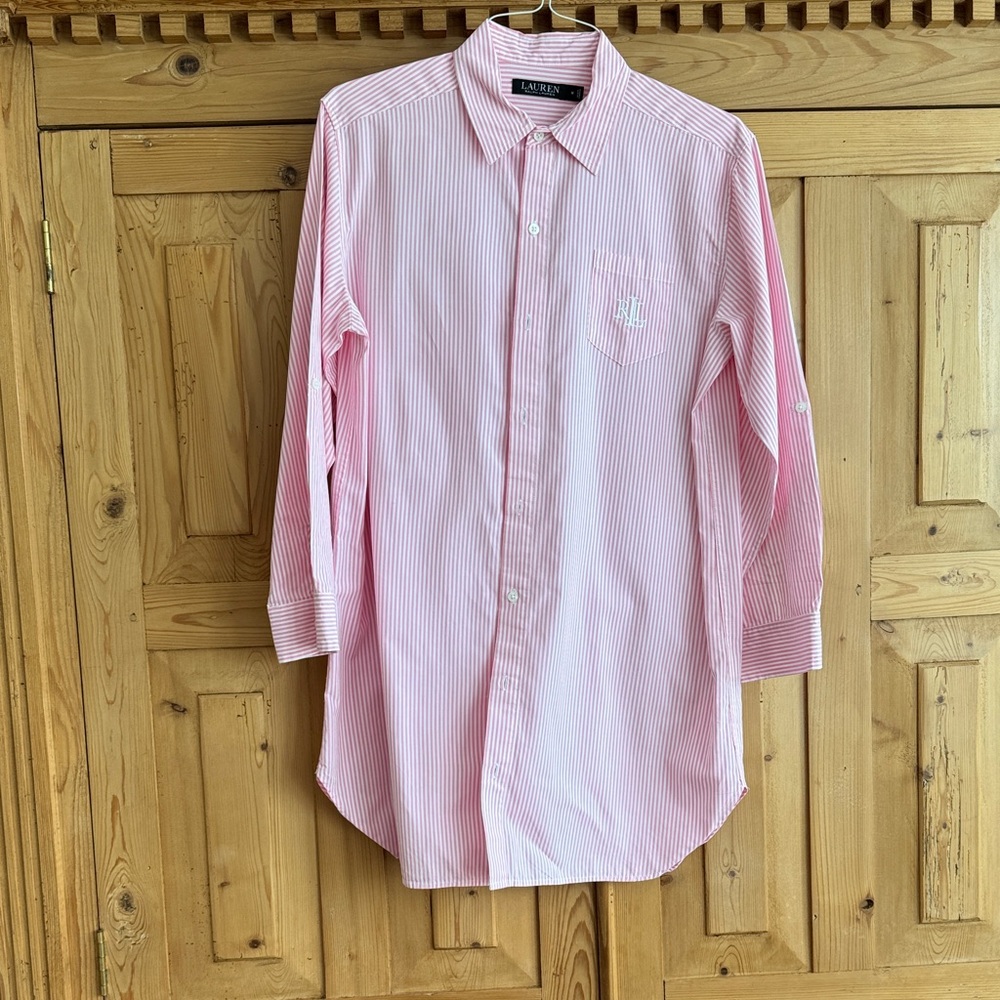Ralph Lauren Pink Striped Casual Shirt